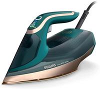 Philips fer à repasser 8000, fer à vapeur 3000W, réservoir 305 ml, Vert | Effet pressing 240 g, débit continu 70 g/min, OptimalTEMP sans brûlure, arrêt auto, semelle SteamGlide Elite (DST8030/70)