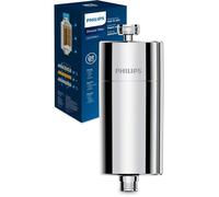 Philips Filtre de douche avec cartouche intégrée : filtration chlore,calcaire & impuretés 50 000 L, finition chromée, montage facile