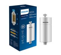 Philips Water Filtre de douche avec 1 cartouche, compatible avec tous les tuyaux et robinets standards, réduit le CHLORE jusqu’à 99%, BLANC, capacité de filtration de 50.000 L