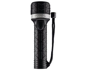 Philips Flashlights torche/10 - Lanterne (main, LED, AA, Noir, Caoutchouc, alcaline)