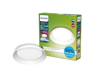 Philips Fleta Plafonnier LED, 10 W, 1850 lm, Éclairage led à lumière blanche et froide 4000 K, Plafonnier UltraEfficient avec la technologie SceneSwitch, IP20, Blanc