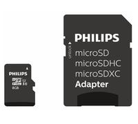 Carte mémoire Micro SD Classe 10 8 Go - PHILIPS FM08MP45B-10 - Vitesse de lecture jusqu'à 80 Mo/s - Noir