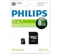 Philips FM08MP45B - Carte mémoire flash (adaptateur microSDHC - SD inclus(e)) - 8 Go - Class 10 - microSDHC UHS-I