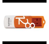 Philips FM12FD00B/00 Clé USB 3.2 Gen 1 128 Go Type-A Pivotante Orange/Blanc Dimensions 58x17x8mm Poids 8g
