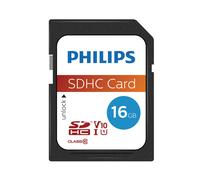 Philips FM16SD45B/00 Carte SDHC 16 Go UHS-I Classe 10 - Vitesse Lecture 80 Mo/s, Classe Vitesse UHS U1, Classe Vitesse Vidéo V10, Dimensions 24x32x2.1mm