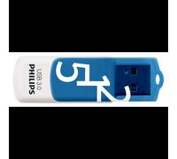 Philips FM51FD001B/00 Clé USB 51 Go USB Type-A 3.2 Gen 1 (3.1 Gen 1) Format Casquette Bleu et Blanc avec Porte-Clés