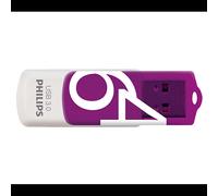 Philips FM64FD00B/00 Clé USB 64 Go USB Type-A 3.2 Gen 1 Pivotante Violet/Blanc - Dimensions 58x17x8mm - Poids 8g - Conditionnement Blister