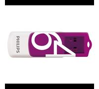 Philips FM64FD05B/00 Clé USB 2.0 64 Go Type-A Pivotante Bicolore Violet/Blanc 58x17x8mm, 8g, Packaging Blister