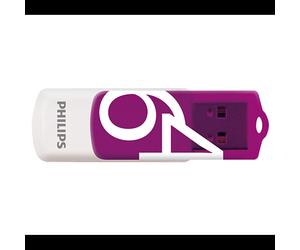 Philips FM64FD05B/00 Clé USB 2.0 64 Go Type-A Pivotante Bicolore Violet/Blanc 58x17x8mm, 8g, Packaging Blister