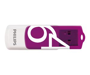 Philips FM64FD05B lecteur USB flash 64 Go USB Type-A 2.0 Violet, Blanc