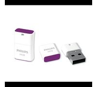 Philips FM64FD85B/00 - Clé USB 2.0 64 Go Type-A Violet/Blanc - Format Casquette - Référence Constructeur FM64FD85B/00