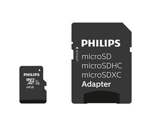Philips FM64MP45B/00 mémoire flash 64 Go MicroSDXC UHS-I Classe 10