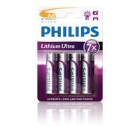 Philips FR6LB4A Pile Lithium Ultra Blister de 4 AA