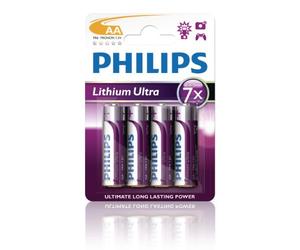Philips FR6LB4A Pile Lithium Ultra Blister de 4 AA