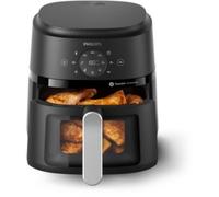 Philips - Friteuse Sans Huile Na221/00 Friteuse Sans Huile Avec Fenêtre De Cuisson Noir/Argent, Série 2000 4.2l