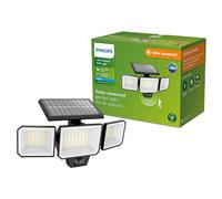 Philips Fyce, Applique murale solaire d'extérieur, 1,5 W, 2700 K, noire, IP44 résistante aux intempéries