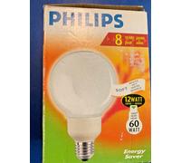 PHILIPS G95 Douce Blanche 230-240V E27 8000h 600lm 12W Globe Lampe