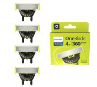 Philips Genuine OneBlade 360 lames de remplacement, pour rasoir électrique OneBlade et coupe-cousue, pack de 4, modèle QP440/60