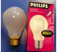 PHILIPS Glühlampe Dimmbar 230V 40W E27 MATT 1x 180°+ Warmweiß