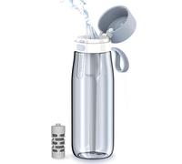 Philips GoZero Everyday Bouteille d'eau filtrée avec filtre à eau Philips Everyday en plastique Tritan sans BPA, purifie l'eau du robinet en eau saine et savoureuse, 650 ml, bleu