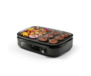 Philips Grill Électrique & Plancha 3000, Température réglable, 2400W, Noir