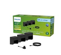 Philips Grits GardenLink ensemble d'appliques murales d'extérieur basse tension, 3x1,5W, noir, 24V, étanche IP67