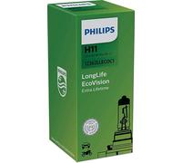 Philips H11 12V 55W PGJ19-2 LongLife EcoVision 1Pièce.