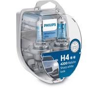 Philips H4 12V 60/55W P43t WhiteVision Ultra 4200K 2Pcs. + 2X W5W 2Pcs.