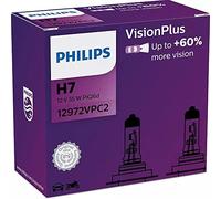 Ampoule, éclairage de virage PHILIPS H7 VisionPlus Plus 60% 12V/55W, 2 pièce