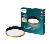 Philips Hanno interrupteur de plafond, rond, 24W, 2700Lm, 2700K, noir, IP20