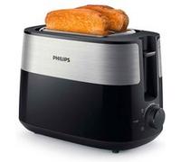 Philips HD2516/90 Daily Grille-pain acier inoxydable, noir Noir / Argenté G