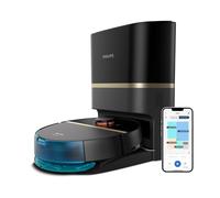Philips Homerun Série 7000 Robot Aspirateur Laveur, Haute Puissance d'aspiration (5000 Pa), Détection des Petits Objets, avec Station, pour Tapis et Poils d'animaux, Noir, App Connectée, XU7100/01