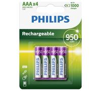 Philips R03b4a95/10 Aaa Rechargeable Batteries 4 Units Clair