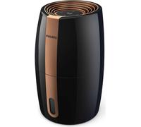 Philips | HU2718/10 | Humidificateur | 17 W | Réservoir d'eau de 2 L | Pour les pièces jusqu'à 32 m² | Technologie NanoCloud | Capacité d'humidification de 200 ml/h | Noir/Cuivre.