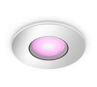 Philips Hue White&Color Ambiance, Spot Encastré Xamento, Pack de 1, Argent | 1200lm, IP44, Spot LED pour salle de bain, Ampoule GU10, LED RGBW, Contrôle Vocal et via App, Alexa, Google & Apple Home
