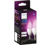Philips Hue Ampoule à LED (extension) 871951435671900 CEE: G (A - G) Hue White & Col. Amb. Doppelpack 2x470lm E14 5.3 W de blanc chaud à blanc froid