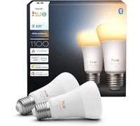 Pack de 2 ampoules LED connectées A60 - PHILIPS HUE - Lumière blanche chaude - Culot E27 - 8,1W - 1000-2000k - 1100 lumens