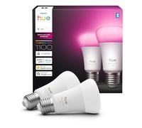 Philips Hue Ampoule LED connectée A60, White and color, Culot E27, 8,1 W, Spectre complet 1000-2000 K, 1100 lumens, Intensité variable, Compatible avec Alexa, Google Assistant et Apple Home, pack de 2