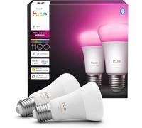 Philips Hue Ampoule connectée LED A60, White and color, Ampoule E27, 8,1 W, Spectre complet 1000-2000 K, 1100 lm, Intensité variable, Compatible Alexa, Google et Apple Home, pack de 2