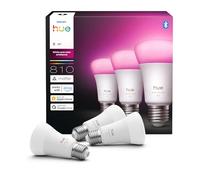 Philips Hue Ampoule LED connectée A60, White and color, Culot E27, 6 W, Spectre complet 1000-2000 K, 810 lumens, Intensité variable, Compatible avec Alexa, Google Assistant et Apple Home, pack de 3