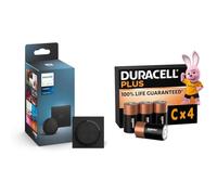Philips Hue bouton télécommande Tap Dial Switch, noir, permet le contrôle de plusieurs pièces ou une zone + Duracell C x 4