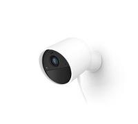 Philips Hue Caméra de sécurité sécurisée Filaire Intelligente 1080p Blanche pour intérieur ou extérieur, Facile à Installer, Communication bidirectionnelle, Fonctionne avec Le Centre de sécurité dans