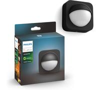 Philips Hue Détecteur De Mouvement Extérieur, Noir | Contrôle Connecté de l'Éclairage, IP54, Alimenté Par Piles, Sans Fil, Détection du Crépuscule à l'Aube, Hue Bridge Requis