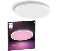 Philips Hue Devote Plafonnier Slim, S, 291 mm, Rond, Pack de 2, Blanc | White and Color Ambiance, Smart LED, 16,6 W, Variation Intensité Lumineuse, Application Bluetooth, Maison Connectée