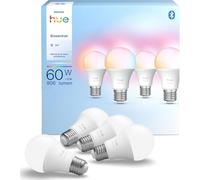 Philips Hue Essential, Ampoule LED A60, 806lm, Pack de 4, Multicolore