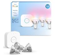 Philips Ampoules connectées Hue Essential – Kit 3 GU10 + Pont – Blanc et couleur