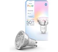 Philips Hue Essential Spot LED Connecté GU10, White and Color Ambiance, 4,7 W, 2200-6500 K, 345 lumens, intensité réglable, compatible Alexa, Google Assistant et Apple Home, pack de 1