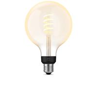Philips Hue White Ambiance, Ampoule LED Large G125, 550lm, Pack de 1, Blanc | Ampoule Connectée Globe, à Filament, 2200-6500K, 7W, Culot E27, Dimmable, Bluetooth, Zigbee Compatible Alexa, Google & Apple