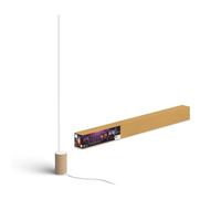 Philips Lampadaire Gradient Signe – base ton bois, Bluetooth, Alexa/Google Assistant/Apple HomeKit