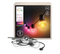 Philips Hue Guirlande lumineuse extérieure Festavia Globe, ambiance blanche et colorée, 14m, 20 ampoules, intensité réglable, contrôlable via l’app Hue, compatible Alexa, Google Assistant, Apple Home